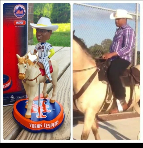 YOENIS CESPEDES NY Mets "Ranch Horse" Special Edition MLB Bobblehead #/250 Cover