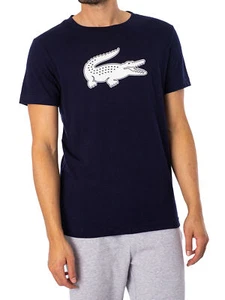 Lacoste Men's Sport 3D Print Crocodile T-Shirt, Blue - Picture 1 of 5