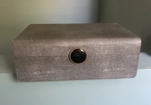 Uttermost Shagreen Pebble Lalique Art Deco Hinged Lid Decorative Box 17836 - Picture 1 of 13