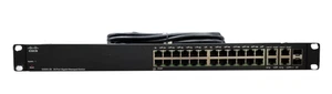 CISCO 28-PORT GIGABIT POE+ MANAGED SWITCH SG300-28PP-K9 - Picture 1 of 3