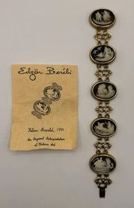 Edgar Berebi Armband Helena 1994 Streitwagen Kamee braun 7,5" historischer Kunststil - Bild 1 von 9