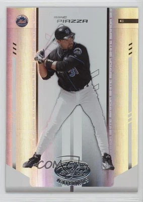 Espejo blanco 76/100 Mike Piazza #140 HOF g5i 2004 materiales certificados Leaf Foto 1 de 3