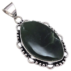 Pendant Vassolite Gemstone Handmade Mother'Day Gift Silver Jewelry 2" - Picture 1 of 7
