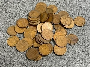 Full Roll (50) 1917 D United States Circulated Lincoln Wheat Pennies - Picture 1 of 4