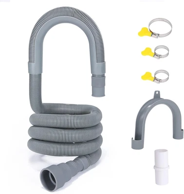 6 PCS – 6.5FT Universal Washing Machine Drain Hose Extension, Flexible Washer & - Image 1 of 4