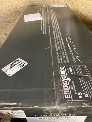 Ventilador de techo inteligente interior/exterior Gen Lighting 3ALMSM52MBK Alma 52", control remoto, medio Foto 1 de 2