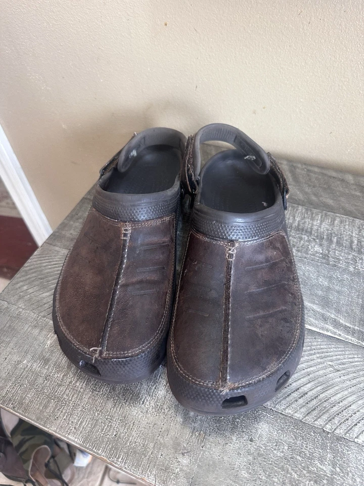 Zuecos Crocs Yukon Vista II Gamuza Deslizables Zapatos Marrón Para Hombre Talla 13” Foto 1 de 4