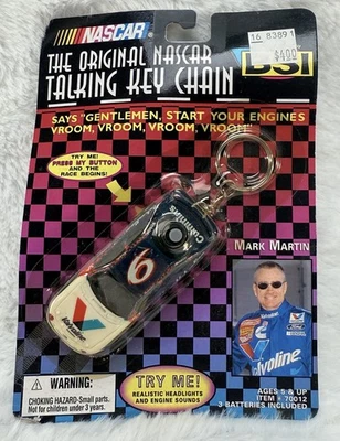 Vintage 1999 Original Nascar Talking Key Chain Mark Martin #6 Needs Battery - Image 1 of 3