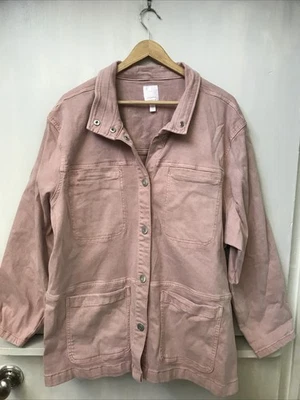 Chaqueta vaquera LC Lauren Conrad Anorak para mujer rosa talla 1X Foto 1 de 4