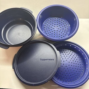 Tupperware Purple 4 Piece Smart Steamer Microwave Cooker Never Used Only Washed - Picture 1 of 9