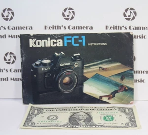 Rare Konica FC-1 Owners Manual Instruction book Camera Guide Fast Free Ship - Bild 1 von 9