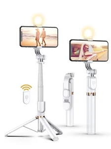 Selfie Stick Tripod with Wireless Remote, 46'' Cellphone Selfie Stick Tripod ... - Picture 1 of 7