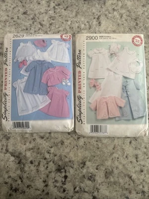 Simplicity Baby Clothrs Patterns. 2900 And 2629 New In Packages - Image 1 of 4