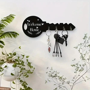 Rustic Wooden Key Holder Ideal for Entryway Kitchen Office Organizer - Picture 1 of 5