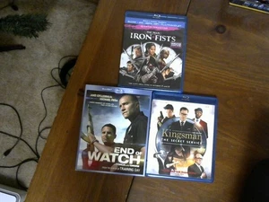 End of Watch, Kingsman, & The Man With the Iron Fists (Action, Blu Ray Lot) - Picture 1 of 2