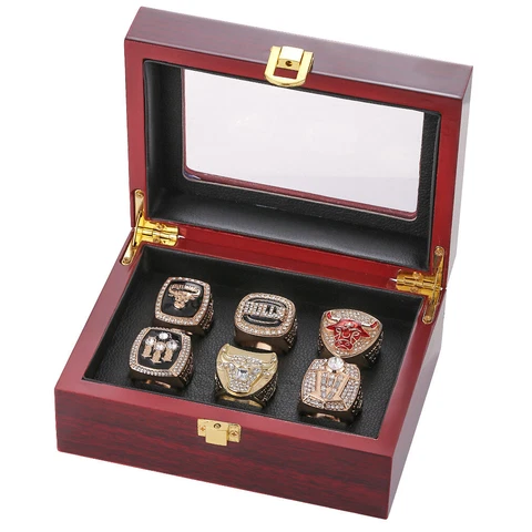 6Pcs Set Chicago Bulls Championship Rings Size 11 Collections for Mens Gift USA Cover
