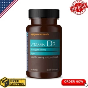 Vitamin D2 2000 IU, Vegan, 65 Capsules, Supports Strong Bones and Immune Health, - Picture 1 of 24