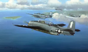 Original Luftfahrtkunst: Grumman Avenger Original Ölgemälde - Bild 1 von 3