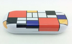 Brillenetui Etui  " Mondrian " leicht wunderschön Metallbox  Pop ART - Bild 1 von 3