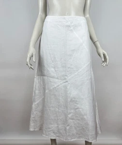 J Jill Linen A-line Long Skirt Women S P NWT $89 Lined Zip Closure Elastic waist - Picture 1 of 9