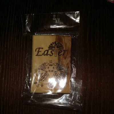 Olive Wood  Magnet  3"X2" for Easter Hand made  - Image 1 of 4