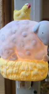 Michel & Company Ceramic Plug-in Night Light Lamb/Sheep Old Macdonald Farm RARE - Picture 1 of 8
