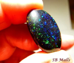 18,7 Kt. AUSTRALISCHE SOLIDE FEE BOULDERMATRIX BREITER BLITZ OPAL CABOCHON SET 24 - Bild 1 von 5