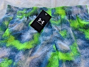 NWT Under Armour Boys shorts, Youth M, L, XL, pockets, green, blue, 7.5 in. ins. - Picture 1 of 9