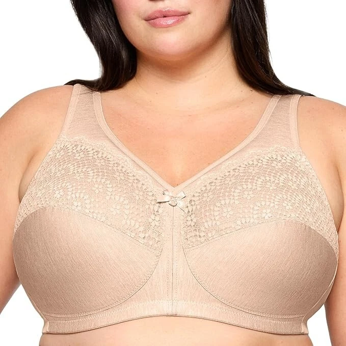 Glamorise Full Figure MagicLift Moisture Control Bra Nude 42G