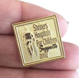2002 Shriners Hospitals For Children Supporters Lapel Tie Pin 3/4" - Picture 1 of 2