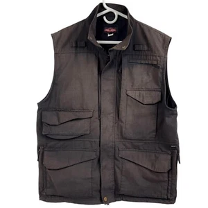 Tru-Spec Tactical Vest Rip Stop Men's Large Brown 12-Pocket Utility Hunting - Picture 1 of 16