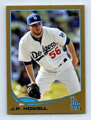 2013 Topps Update Gold J.P. Howell 1468/2013 Los Angeles Dodgers #US308 - Image 1 of 2