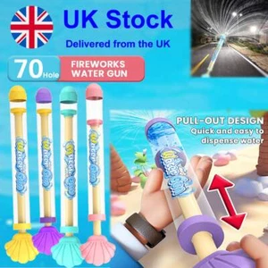 Pistola de agua de fuegos artificiales juguete pulverizador de agua juguete presión interactivo para playa de verano - Imagen 1 de 22