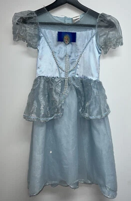 Fantasia de Halloween princesa Cinderela Disney meninas tamanho M 7 8 azul - Imagem 1 de 4