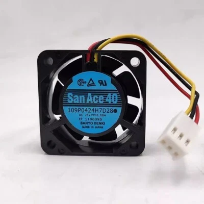 Sanyo SanAce40 109P0424H7D28 4015 DC24V 0.08A 3-Pin Cooling Fan - Image 1 of 3
