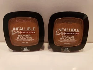 Loreal ~ Lot of 2 ~ Infallible Fresh Wear 24h Soft Matte Finish Bronzer #450 - Picture 1 of 1
