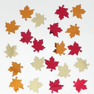 Confetti Maple Leaf Orange/Reds - 2 Colors - 2 Pchs or 1/2 lbs - FREE SHIP - Picture 1 of 16