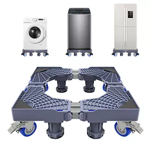 Adjustable Universal Refrigerator Dryer Washing Machine Base Stand Strong Feet - Picture 1 of 12