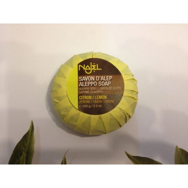Savon d'Alep enrichi au citron 100 g Najel - Photo 1/1