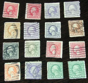 16 gebrauchte US WASHINGTON REG 1910-1919 SIEHE LISTE FÜR KATZE #'s KOSTENLOSER VERSAND $100+ KATZE - Bild 1 von 1
