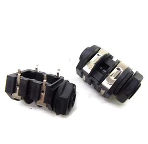 2-pcs 1/4" Switched MONO Jacks ~ Panel Mount w/ Plastic Nut ~ Tip/Sleeve - Picture 1 of 5