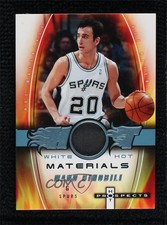 2006-07 Fleer Hot Prospects Materials White /10 Manu Ginobili #HM-MG HOF
