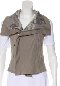 Rick Owens Grey Leather Vest Sz 40 IT/4 - Excellent condition - Picture 1 of 3