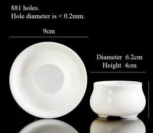Colador de té de cerámica tradicional chino filtro gongfu tetera taza juego de té decoración - Imagen 1 de 5