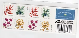 2019 Forever Winter Berries Complete Booklet, Scott #5418b, Mint NH - Picture 1 of 1