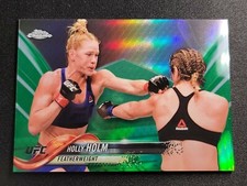 2018 Holly Holm UFC Topps Chrome GREEN REFRACTOR PARRALLEL SP  # / 99