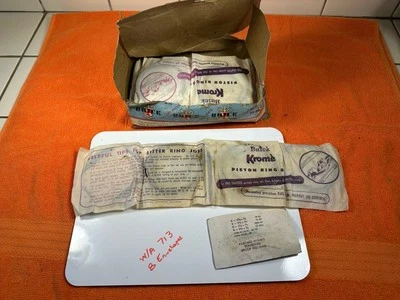 NUEVO DE COLECCIÓN 1940-50 JUEGO DE ANILLOS DE PISTÓN BUICK Parte Nº1171217 Nuevo Antiguo Auto Parts Foto 1 de 4