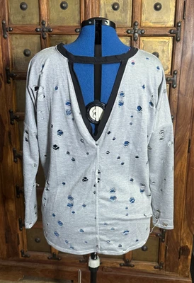 Top Dolman Terry Francés Envejecido M/L • Grunge Suave Artesanal Slouchy Foto 1 de 4