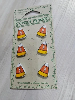 Trena's Trinkets 1997 CANDY CORN vintage buttons - Image 1 of 4