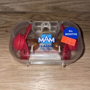 Chupete de látex clásico vintage Sassy MAM ROJO NUEVO EN CAJA - Imagen 1 de 6